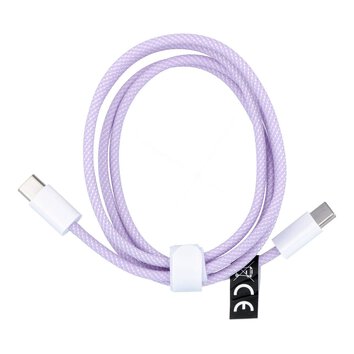Kabel Typ C do Typ C Power Delivery PD 60W 3A C263 fioletowy 1 m