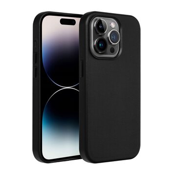 Leather Mag Cover kompatybilne z MagSafe do IPHONE 15 PLUS czarny