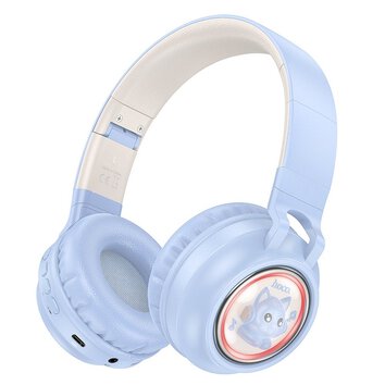 HOCO słuchawki bezprzewodowe bluetooth nagłowne W50 niebieskie
