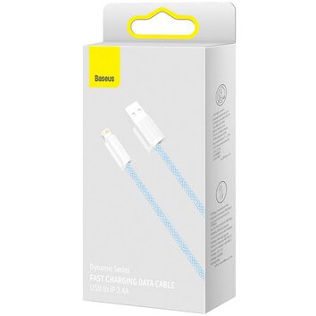 BASEUS kabel USB do Apple Lightning 8-pin 2,4A Dynamic Series CALD000403 1m niebieski