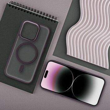 Futera Matte Mag Cover kompatybilny z MagSafe do IPHONE 15 PLUS fioletowy