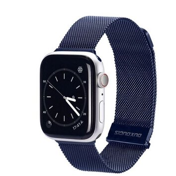 DUX DUCIS pasek MILANESE magnetyczny ze stali nierdzewnej do Apple Watch 42 / 44 / 45 mm niebieski
