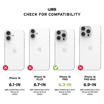 Futerał (UAG) Urban Armor Gear Plyo do IPHONE 16 Pro Max ice