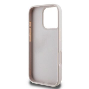GUESS futerał do IPHONE 16 Pro GUHCP16LP4TDPP (PU Leather 4G Triangle Strass) różowy