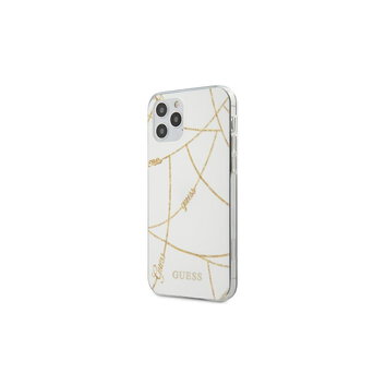 Guess nakładka do iPhone 12 Mini 5,4" GUHCP12SPCUCHWH biały hard case Gold Chain Collection