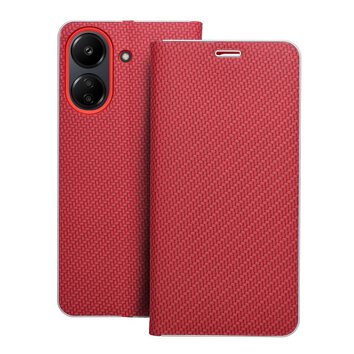 Kabura LUNA Book Carbon do XIAOMI Redmi 13C / POCO C65 czerwony