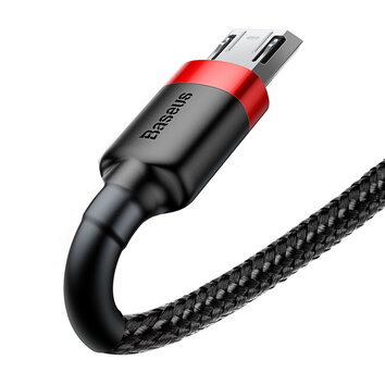 Baseus kabel Cafule USB - microUSB 2,0 m 1,5A czarno-czerwony