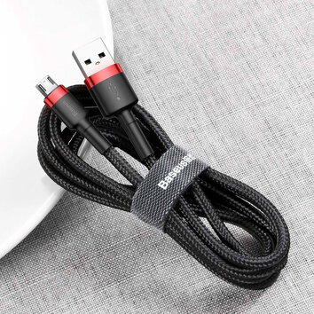 Baseus kabel Cafule USB - microUSB 2,0 m 1,5A czarno-czerwony