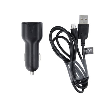 Maxlife ładowarka samochodowa MXCC-01 2x USB 2,4A czarna + kabel microUSB