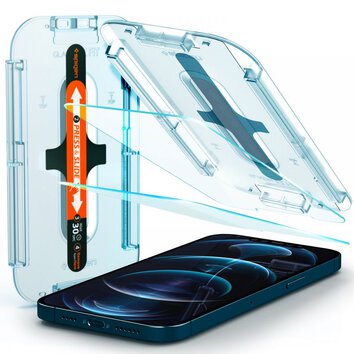 Spigen szkło hartowane Glass TR EZ FIT do iPhone 12 Pro Max 2 szt