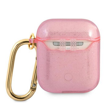 Guess etui do AirPods GUA2UCG4GP różowe Glitter Collection