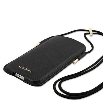 Guess torebka na telefon 6,1" GUHCP12MSAPSBK czarna Saffiano