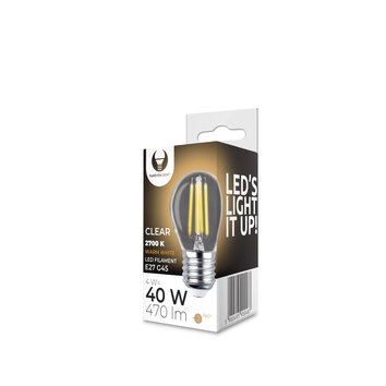 Żarówka LED Filament E27 G45 4W 230V 2700K 470lm COG przezroczysta Forever Light