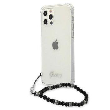 Guess nakładka do iPhone 12 / 12 Pro 6,1" GUHCP12MKPSBK przeźroczysta hard case Black Pearl