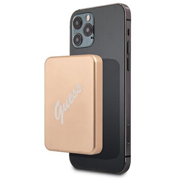 Guess power bank indukcyjny GUPBMSVSLG 5W złoty 3000mAh MagSafe