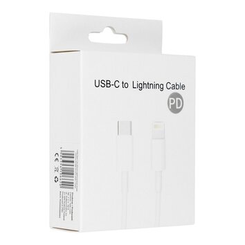 Kabel Typ C do iPhone Lightning 8-pin Power Delivery PD18W 2A C973 biay 1 metr BOX