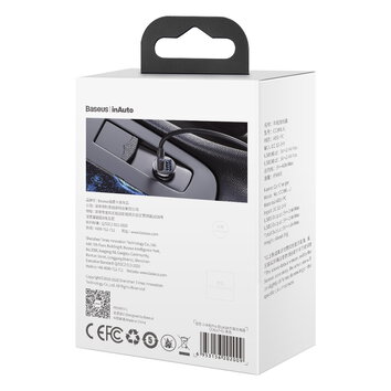 Baseus ładowarka samochodowa Grain Pro 2x USB 4,8A czarna