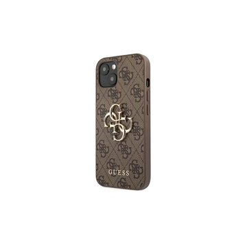 Guess nakładka do iPhone 13 Pro / 13 6,1'' GUHCP13L4GMGBR brązowa hard case 4G Big Metal Logo