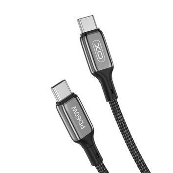 XO kabel NB-Q180B PD USB-C - USB-C 1,0m 60W czarny