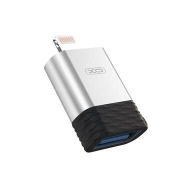 XO adapter NB186 USB - Lightning srebrny OTG