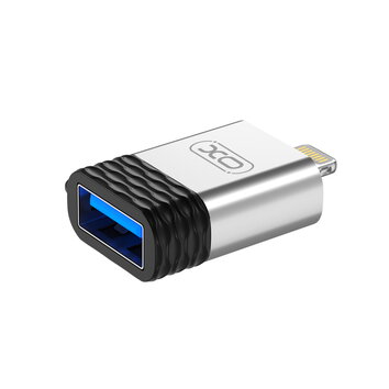 XO adapter NB186 USB - Lightning srebrny OTG