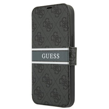 Guess etui do iPhone 13 Mini 5,4" GUBKP13S4GDGR szary book case 4G Stripe
