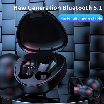 Suchawki bezprzewodowe / bluetooth stereo TWS M9 + stacja dokujca czarne