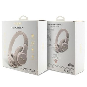 GUESS słuchawki bezprzewodowe bluetooth nauszne GUBH604GEMP (4G Script) różowe
