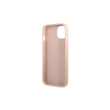 Guess nakładka do iPhone 13 Mini 5,4" GUHCP13SPSATLP różowa hard case Saffiano Triangle Logo