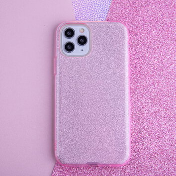 Nakładka Glitter 3w1 do iPhone 13 Pro Max 6,7" różowa