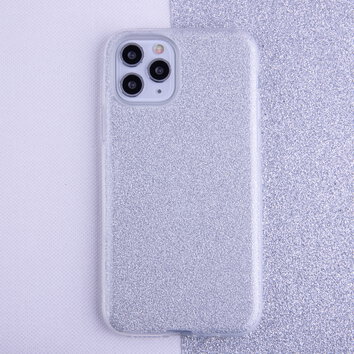Nakładka Glitter 3w1 do iPhone 15 Plus 6,7" srebrna