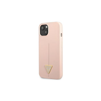Guess nakładka do iPhone 13 GUHCP13MSLTGP różowe hard case Silicone Triangle Logo