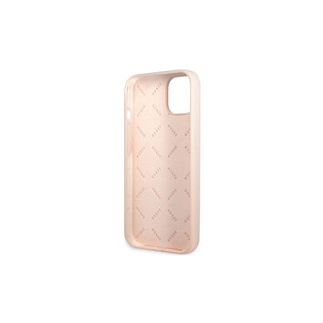 Guess nakładka do iPhone 13 GUHCP13MSLTGP różowe hard case Silicone Triangle Logo