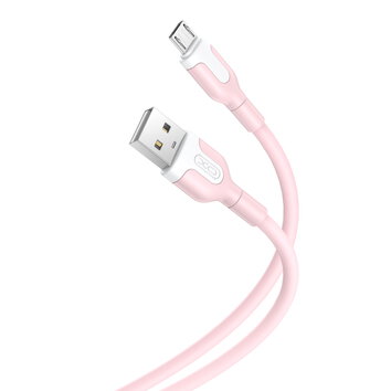 XO kabel NB212 USB - microUSB 1,0 m 2,1A różowy