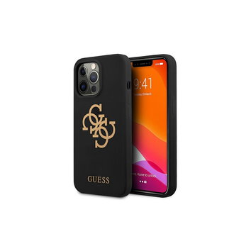Guess nakładka do iPhone 13 Pro / 13 6,1" GUHCP13LLS4GGBK czarny hard case Silicone 4G Logo