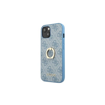 Guess nakładka do iPhone 13 mini 5,4" GUHCP13S4GMRBL niebieski hard case 4G with ring stand