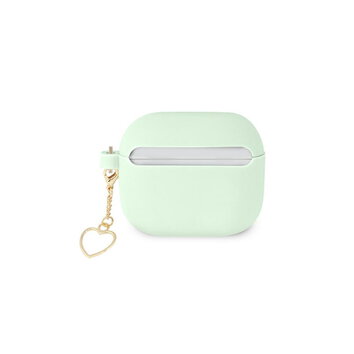 Guess etui do Airpods 3 GUA3LSCHSN zielone Silicone Heart Charm