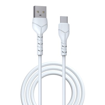 Devia kabel Kintone USB - USB-C 1,0 m 2,1A biały