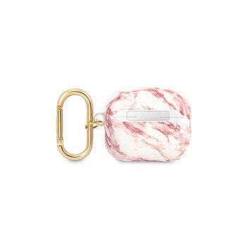 Guess etui do Airpods 3 GUA3HCHMAP różowe Marble