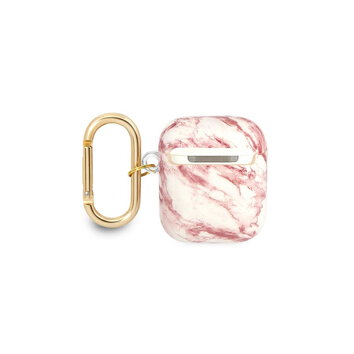 Guess etui do AirPods 1 / 2 GUA2HCHMAP różowe Marble