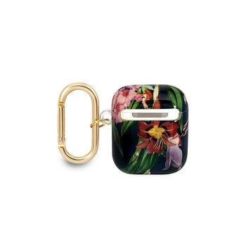 Guess etui do AirPods 1 / 2 GUA2HHFLB niebieskie Flower