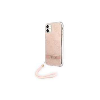 Guess nakładka do Iphone 11 GUOHCN61H4STP hard case różowa Print 4G Cord