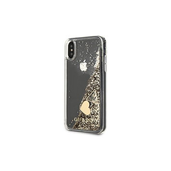 Guess nakładka do iPhone X / XS GUOHCPXGLHFLGO hard case złota Charms 2 Liquid Glitter