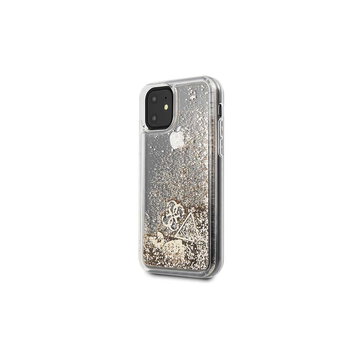 Guess nakładka do IPhone 11 GUOHCN61GLHFLGO hard case złota Charms 2 Liquid Glitter
