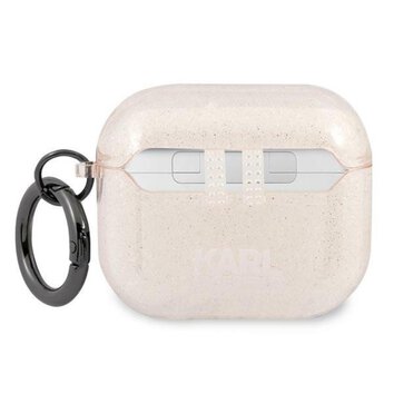 Karl Lagerfeld etui do AirPods 3 KLA3UKHGD złote Glitter Karl's Head