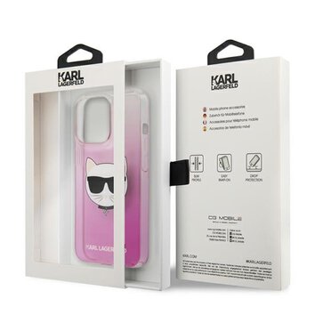 Karl Lagerfeld nakładka do iPhone 13 / 13 Pro 6,1" KLHCP13LCTRP hardcase różowa Choupette Head