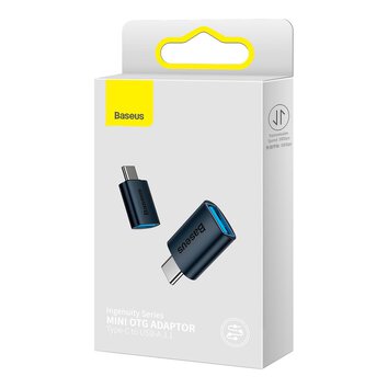 Baseus adapter Ingeniuity USB-C do USB-A 3.1 niebieski OTG