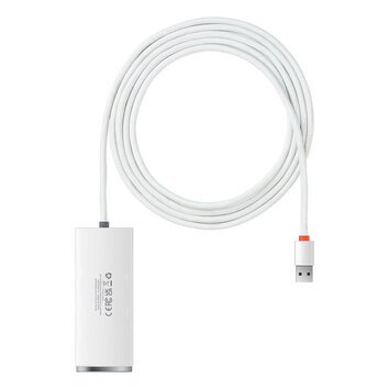 Baseus adapter HUB Lite USB do 4x USB 3.0 / 1x USB-C 2,0m biały