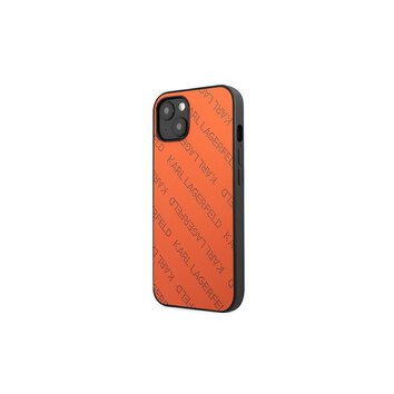 Karl Lagerfeld nakładka do iPhone 13 Mini KLHCP13SPTLO pomarańczowa hard case Allover Logo