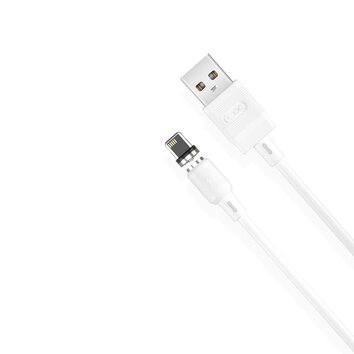 XO kabel magnetyczny NB187 USB - Lightning 1,0 m 2,1A biały